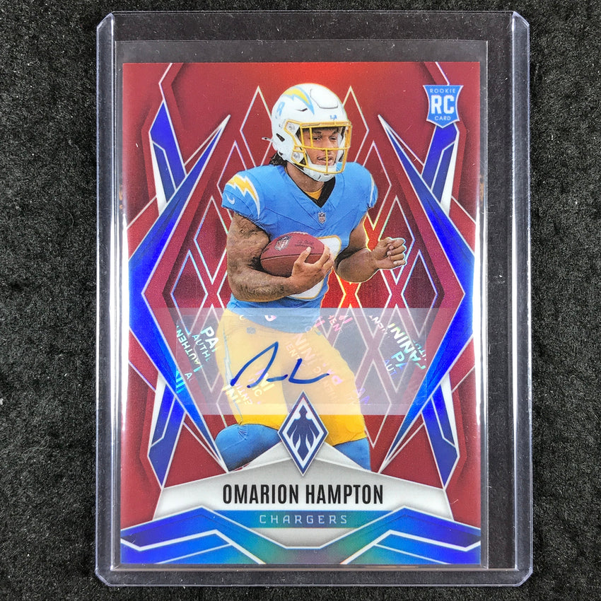 2025 Phoenix Football OMARION HAMPTON Base Rookie Auto Red 13/99 #192
