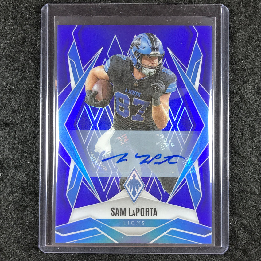 2025 Phoenix Football SAM LAPORTA Base Auto Blue 17/49 #44