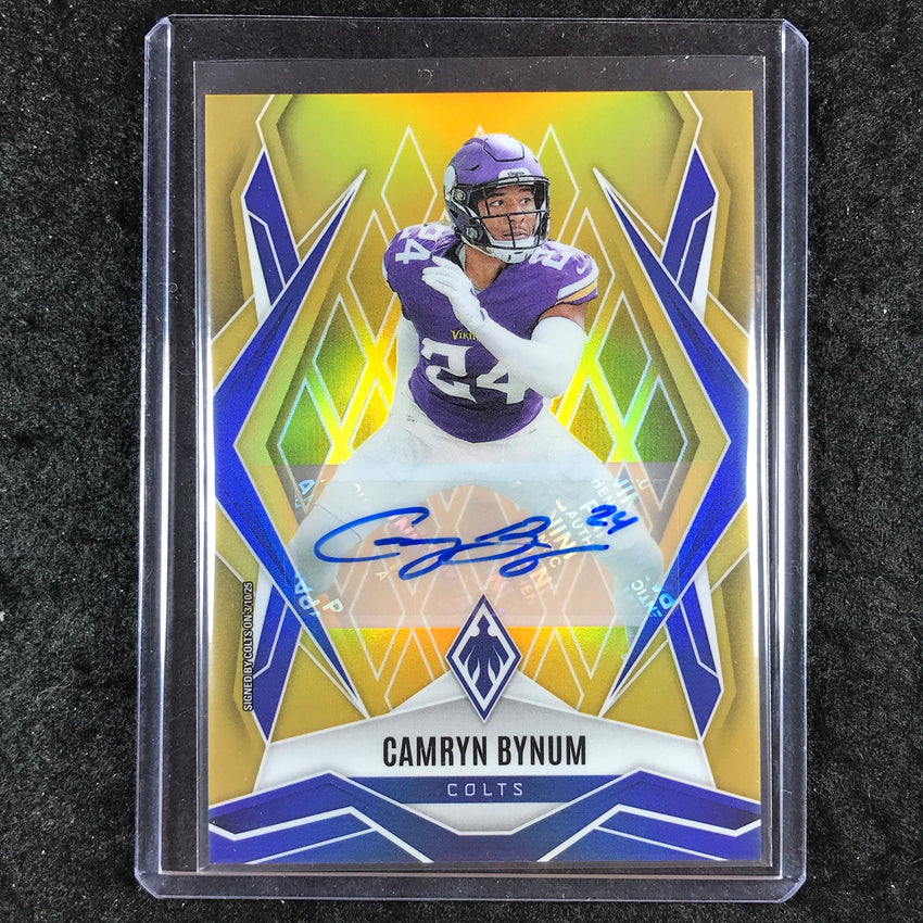 2025 Phoenix Football CAMRYN BYNUM Base Auto Gold 9/10 #24