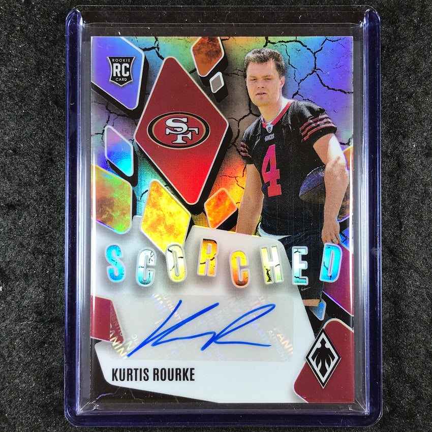 2025 Phoenix Football KURTIS ROURKE Scorched Signatures Rookie Auto Silver 17/49