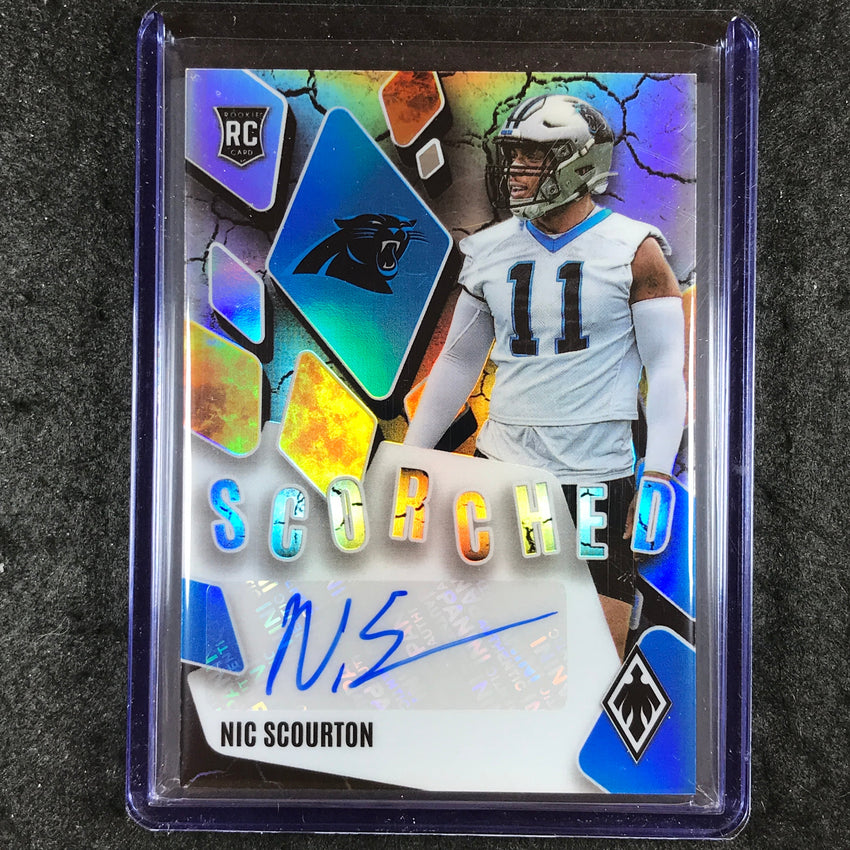 2025 Phoenix Football NIC SCOURTON Scorched Signatures Rookie Auto Silver 22/49