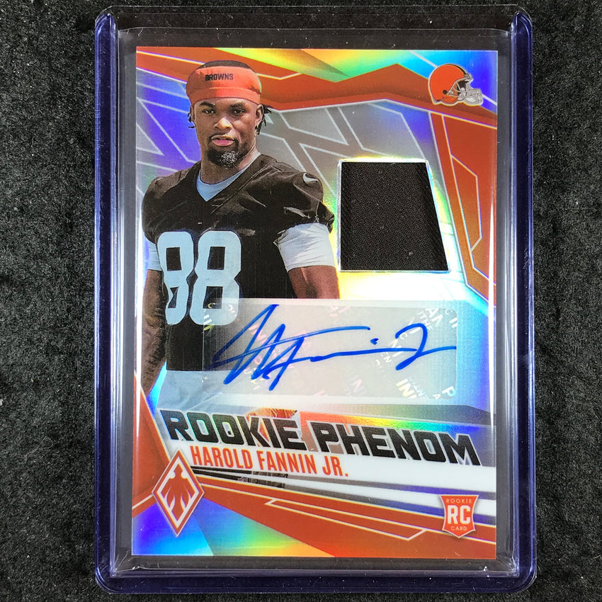 2025 Phoenix Football HAROLD FANNIN JR. Rookie Phenoms Jersey Auto Silver 34/149