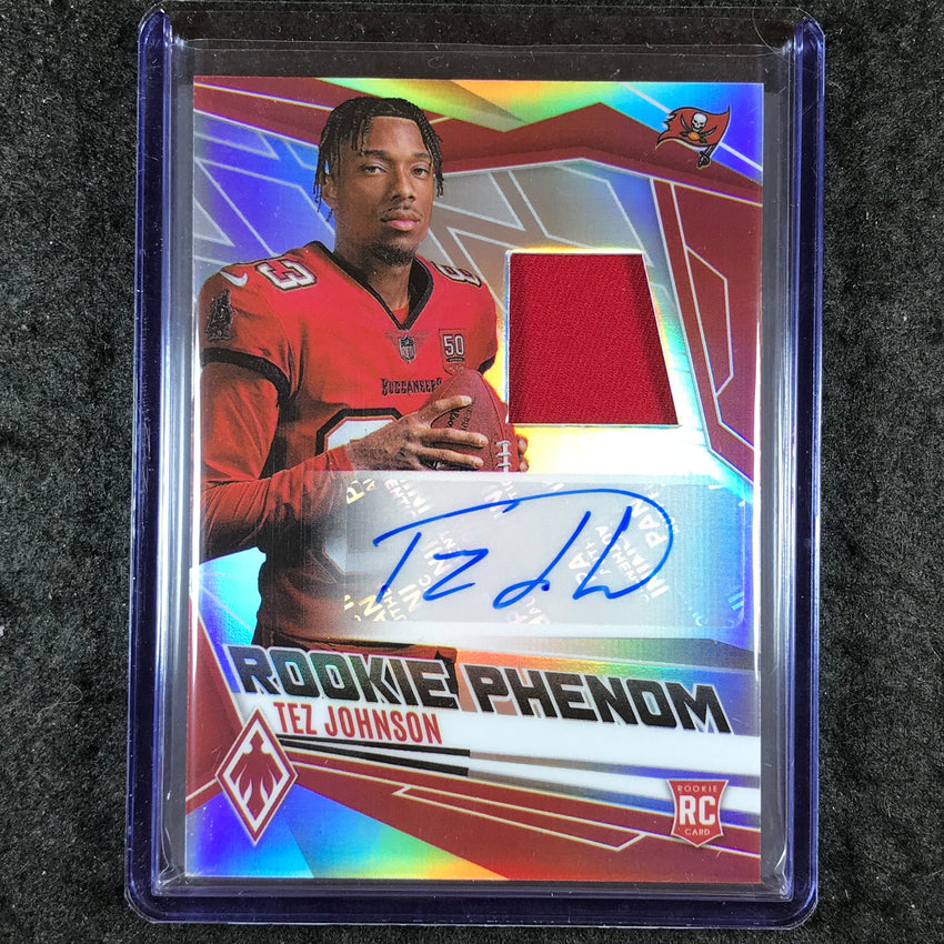 2025 Phoenix Football TEZ JOHNSON Rookie Phenoms Jersey Auto Silver 132/149