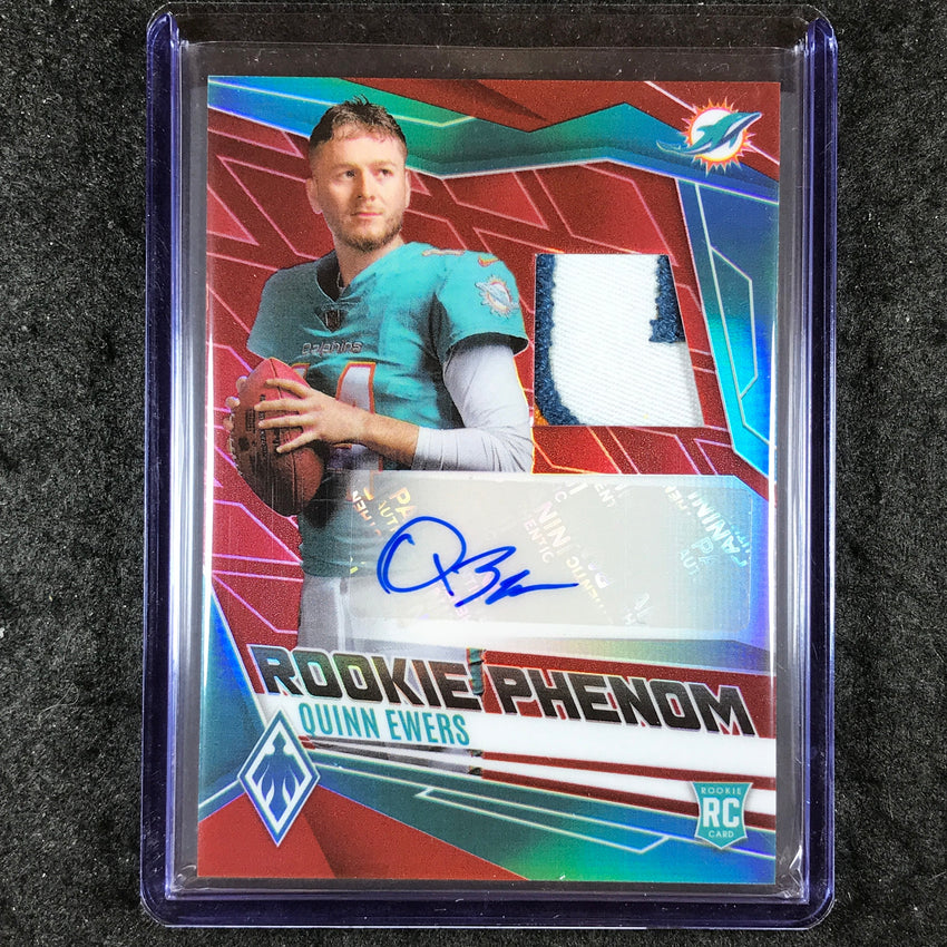 2025 Phoenix Football QUINN EWERS Rookie Phenoms Patch Auto Red 65/99