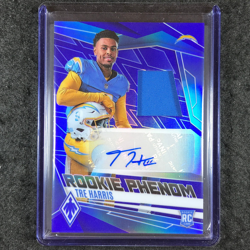 2025 Phoenix Football TRE HARRIS Rookie Phenoms Patch Auto Blue 47/49