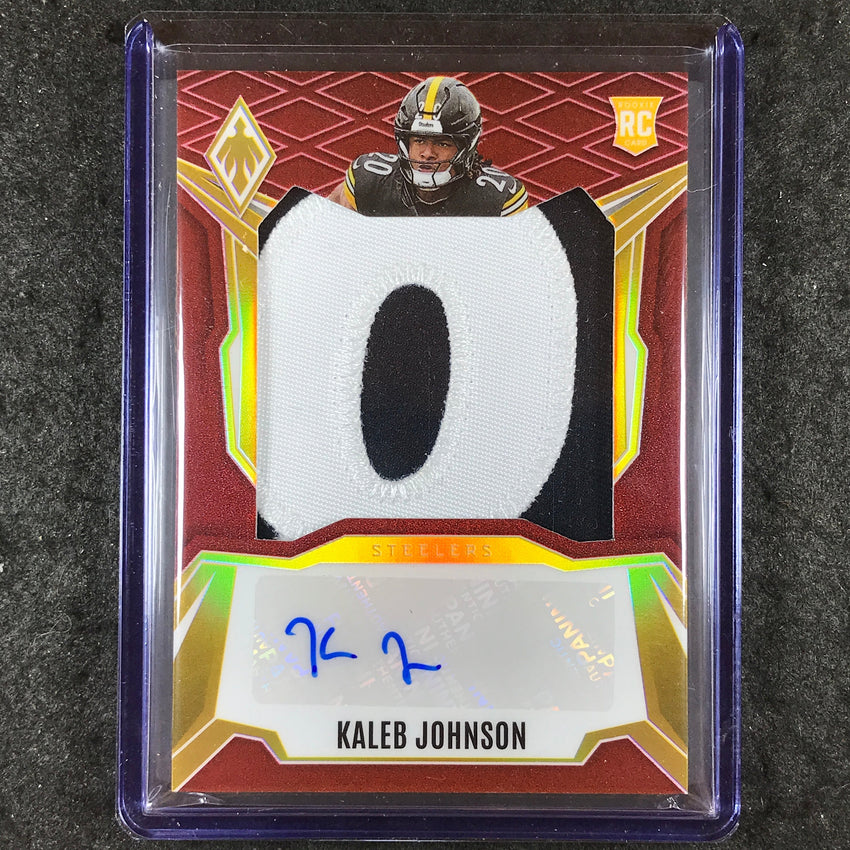 2025 Phoenix Football KALEB JOHNSON RPS Rookie Patch Auto Red 34/99