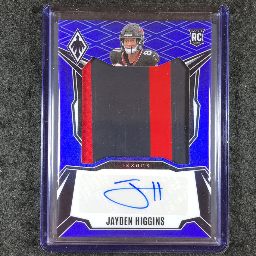 2025 Phoenix Football JAYDEN HIGGINS RPS Rookie Patch Auto Blue 22/49