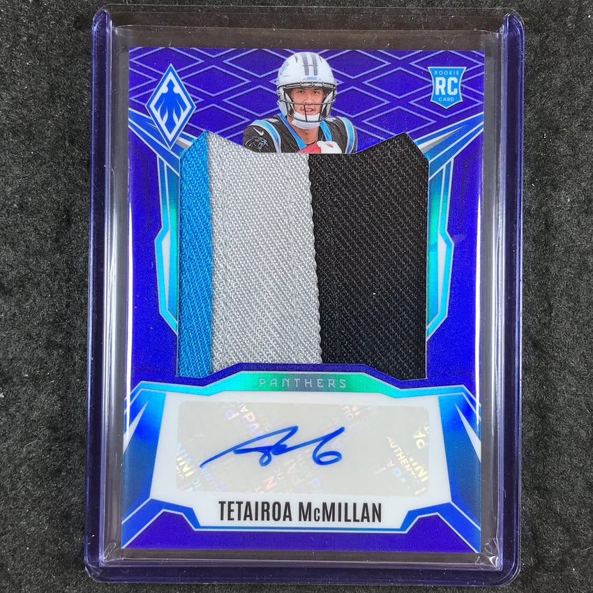 2025 Phoenix Football TETAIROA MCMILLAN RPS Rookie Patch Auto Blue 8/49