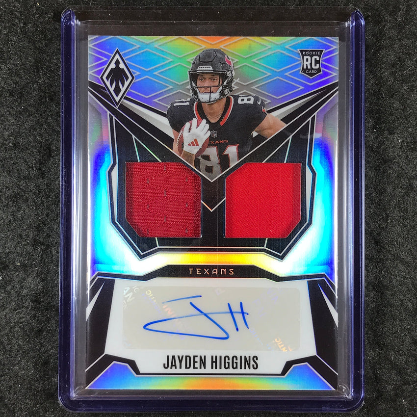 2025 Phoenix Football JAYDEN HIGGINS RPS Dual Rookie Patch Auto Silver 62/149