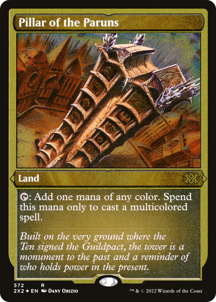 [ EF ] [FOIL] Pillar of the Paruns (Foil Etched) #572 - RARE 2X2 - Double Masters 2022