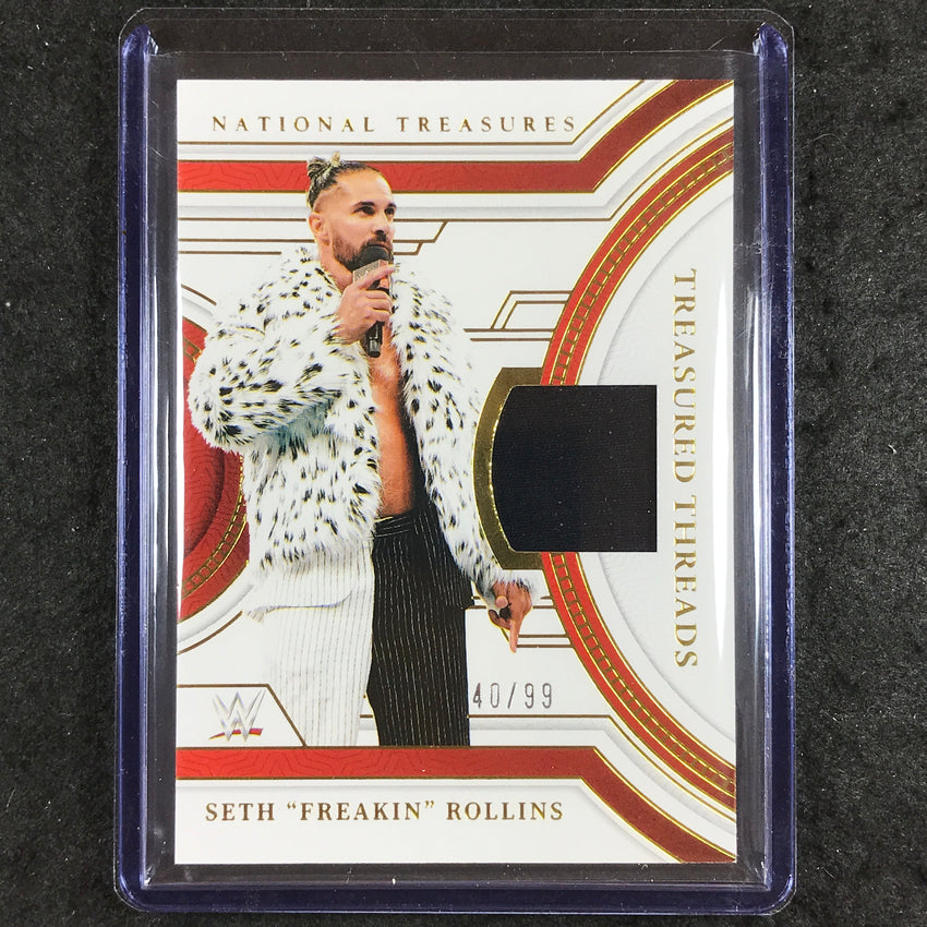 2024 National Treasures WWE SETH "FREAKIN" ROLLINS Treasured Threads Relic 40/99