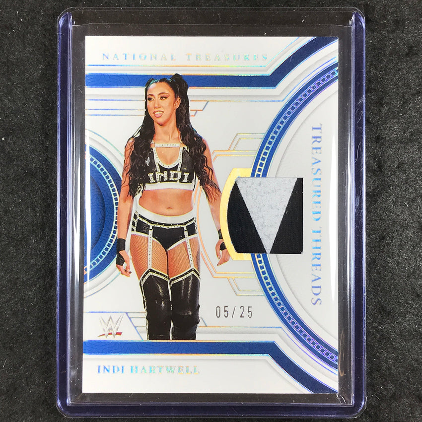 2024 National Treasures WWE INDI HARTWELL Treasured Threads Relic Silver 5/25