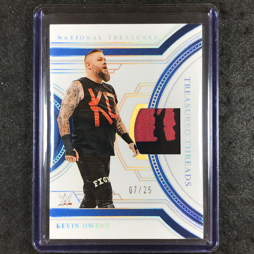 2024 National Treasures WWE KEVIN OWENS Treasured Threads Relic Silver 7/25