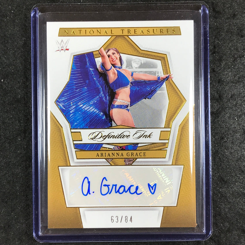 2024 National Treasures WWE ARIANNA GRACE Definitive Ink Auto Gold 63/84