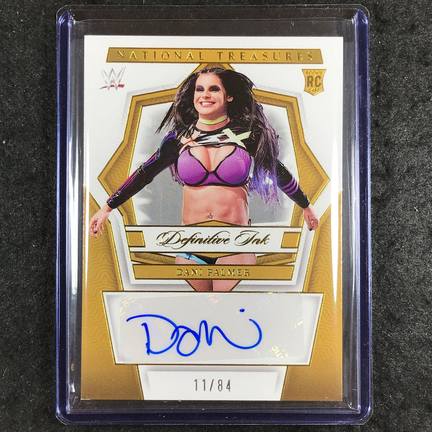 2024 National Treasures WWE DANI PALMER Definitive Ink Rookie Auto Gold 11/84