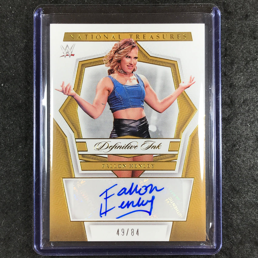 2024 National Treasures WWE FALLON HENLEY Definitive Ink Auto Gold 49/84