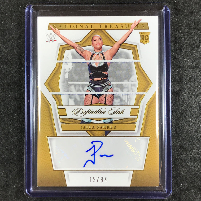 2024 National Treasures WWE JAIDA PARKER Definitive Ink Rookie Auto Gold 19/84