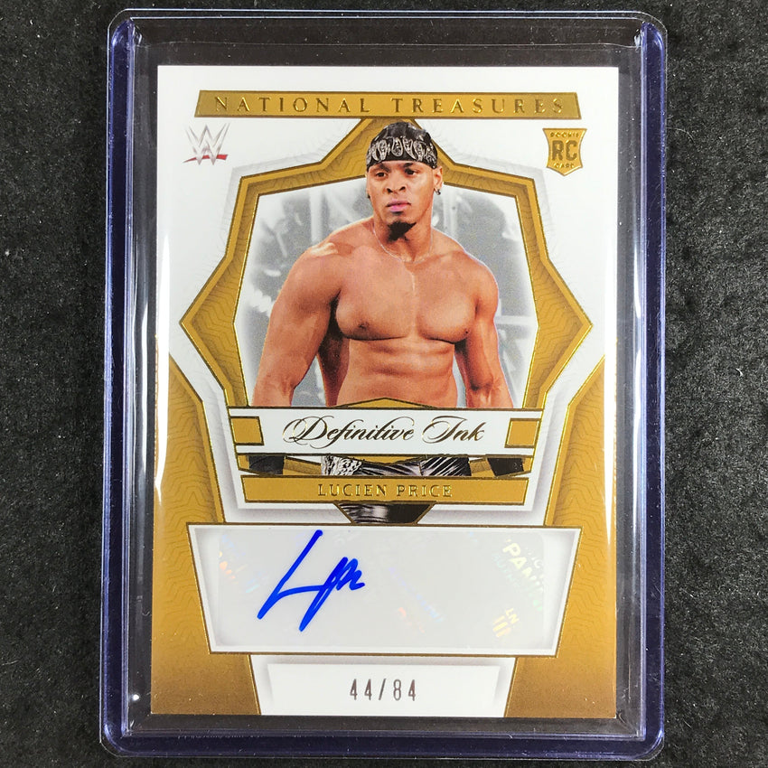 2024 National Treasures WWE LUCIEN PRICE Definitive Ink Rookie Auto Gold 44/84