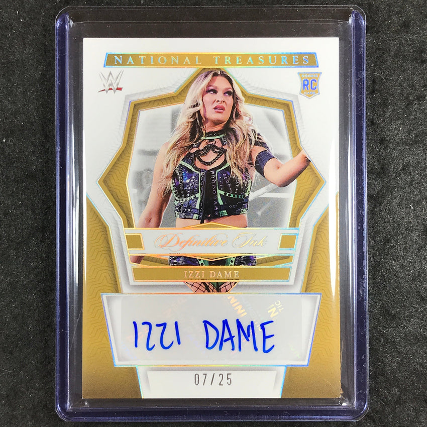 2024 National Treasures WWE IZZI DAME Definitive Ink Rookie Auto Silver 7/25