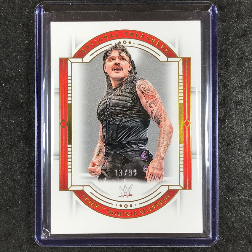 2024 National Treasures WWE "DIRTY" DOMINIK MYSTERIO Base Gold 13/99