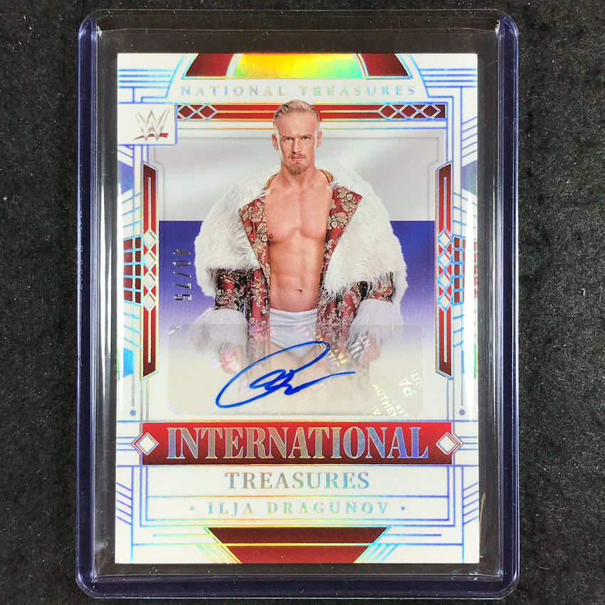 2024 National Treasures WWE ILJA DRAGUNOV International Treasures Auto 40/75