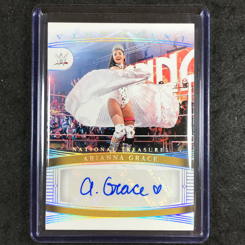 2024 National Treasures WWE ARIANNA GRACE Viewpoint Signatures Auto Silver 5/25