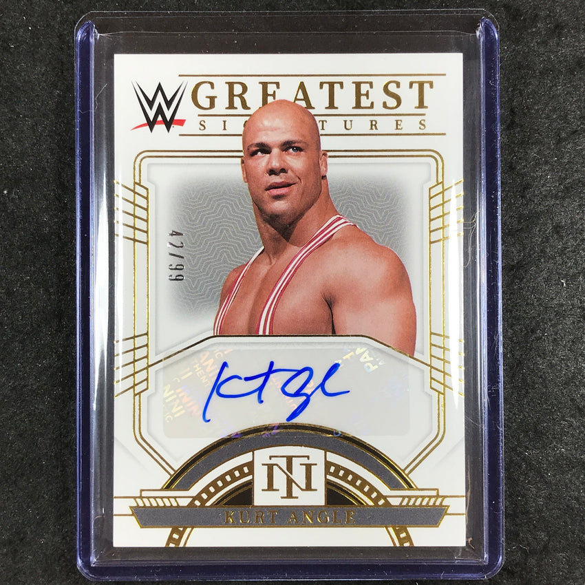 2024 National Treasures WWE KURT ANGLE WWE's Greatest Signatures Auto Gold 42/99