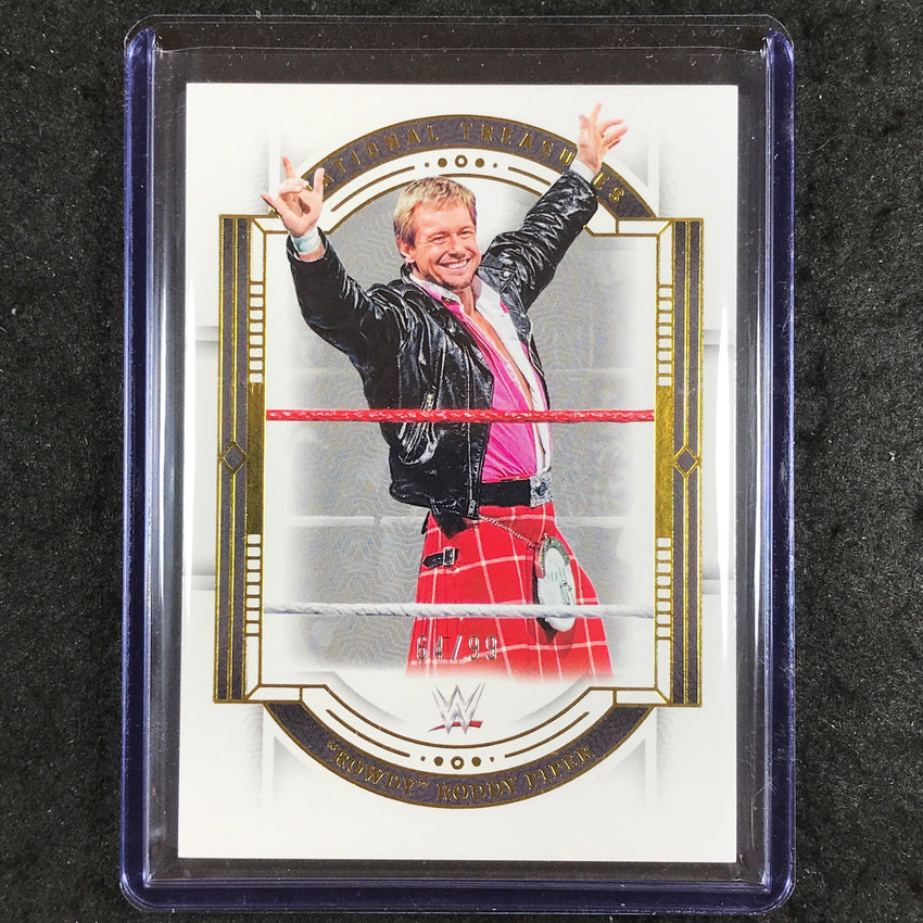 2024 National Treasures WWE "ROWDY" RODDY PIPER Base Gold 64/99