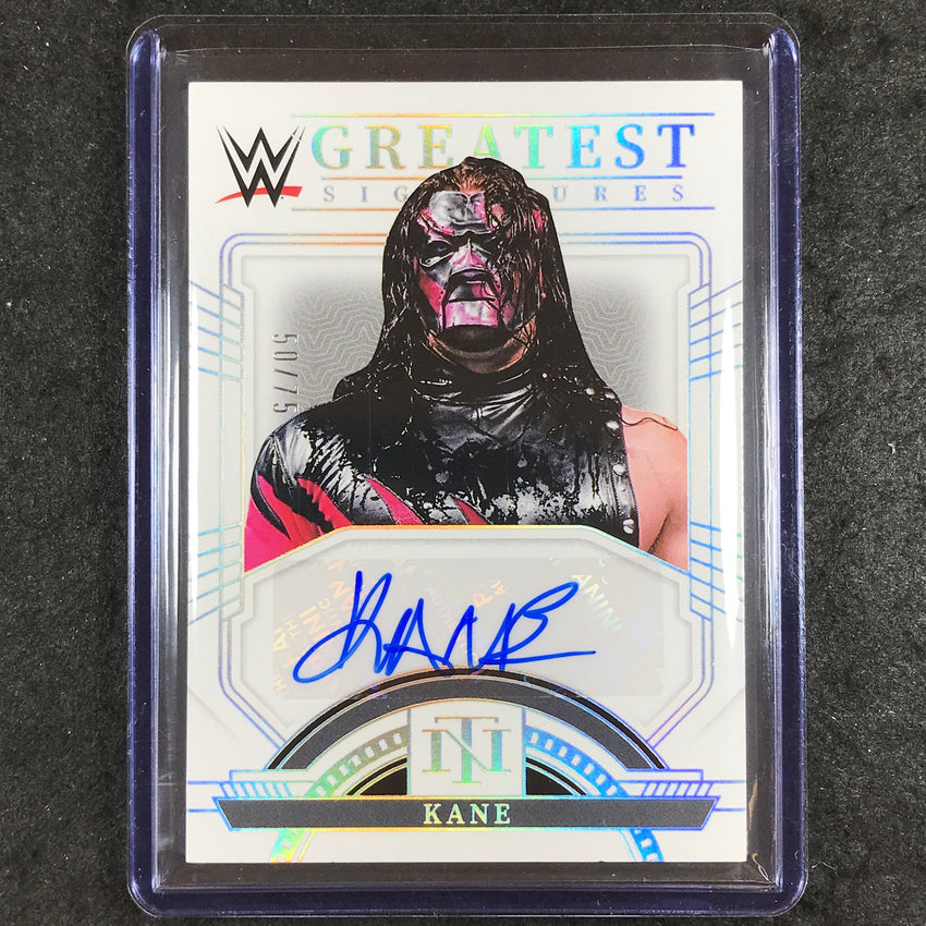 2024 National Treasures WWE KANE WWE's Greatest Signature Auto Holo Silver 50/75