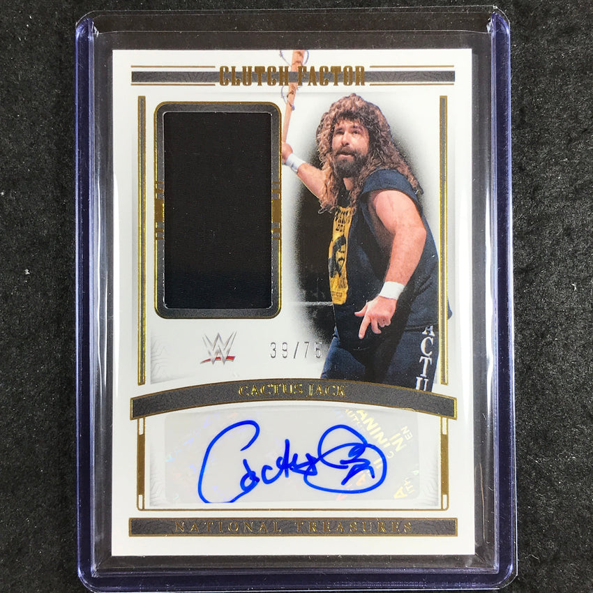 2024 National Treasures WWE CACTUS JACK Clutch Factor Relic Auto Gold 39/75