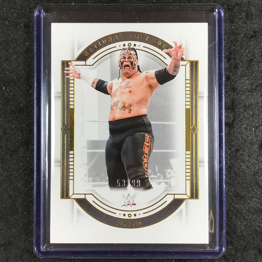 2024 National Treasures WWE UMAGA Base Gold 53/99