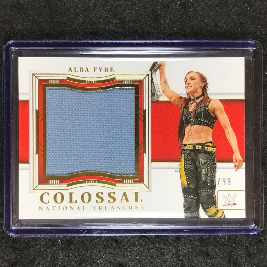 2024 National Treasures WWE ALBA FYRE Colossal Mat Materials Relic Gold 91/99
