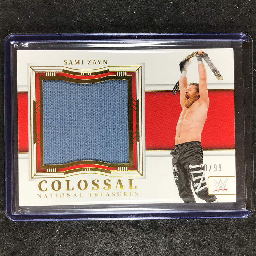 2024 National Treasures WWE SAMI ZAYN Colossal Mat Materials Relic Gold 20/99