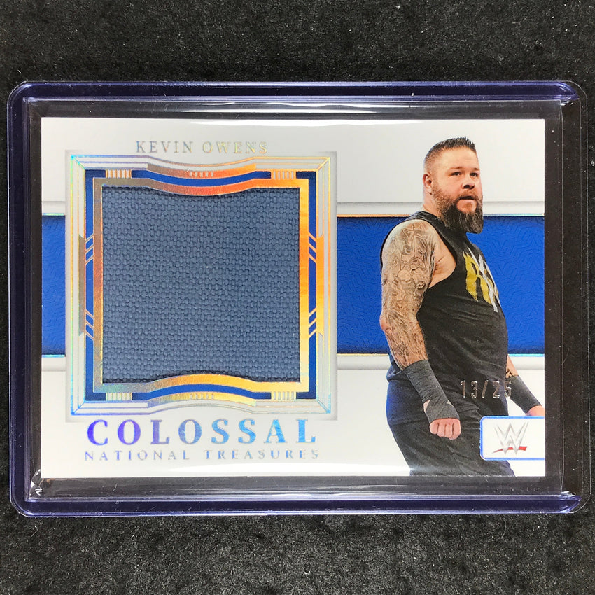 2024 National Treasures WWE KEVIN OWENS Colossal Mat Material Relic Silver 13/25