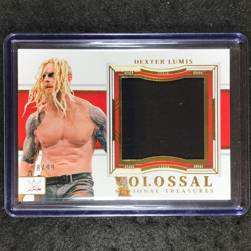 2024 National Treasures WWE DEXTER LUMIS Colossal Materials Relic Gold 18/99