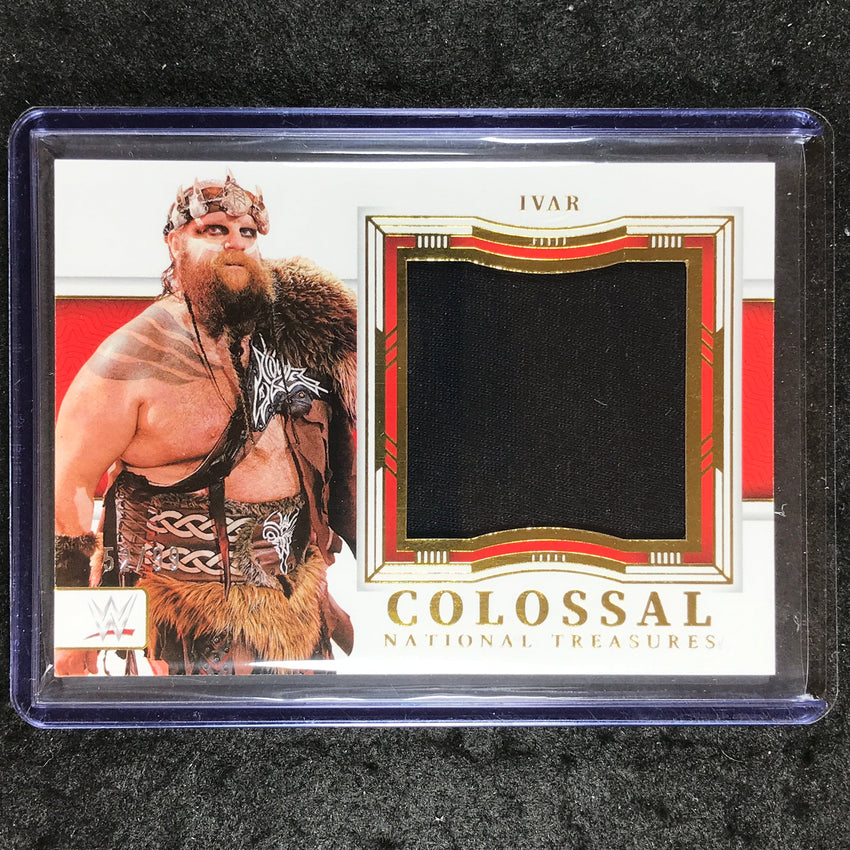 2024 National Treasures WWE IVAR Colossal Materials Relic Gold 52/99