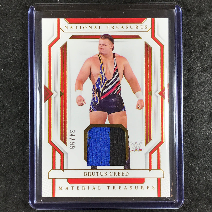 2024 National Treasures WWE BRUTUS CREED Material Treasures Relic Gold 34/99
