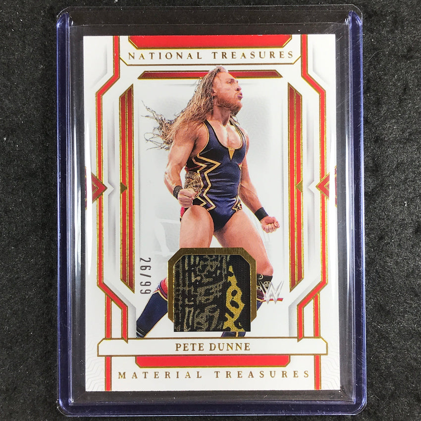 2024 National Treasures WWE PETE DUNNE Material Treasures Relic Gold 26/99