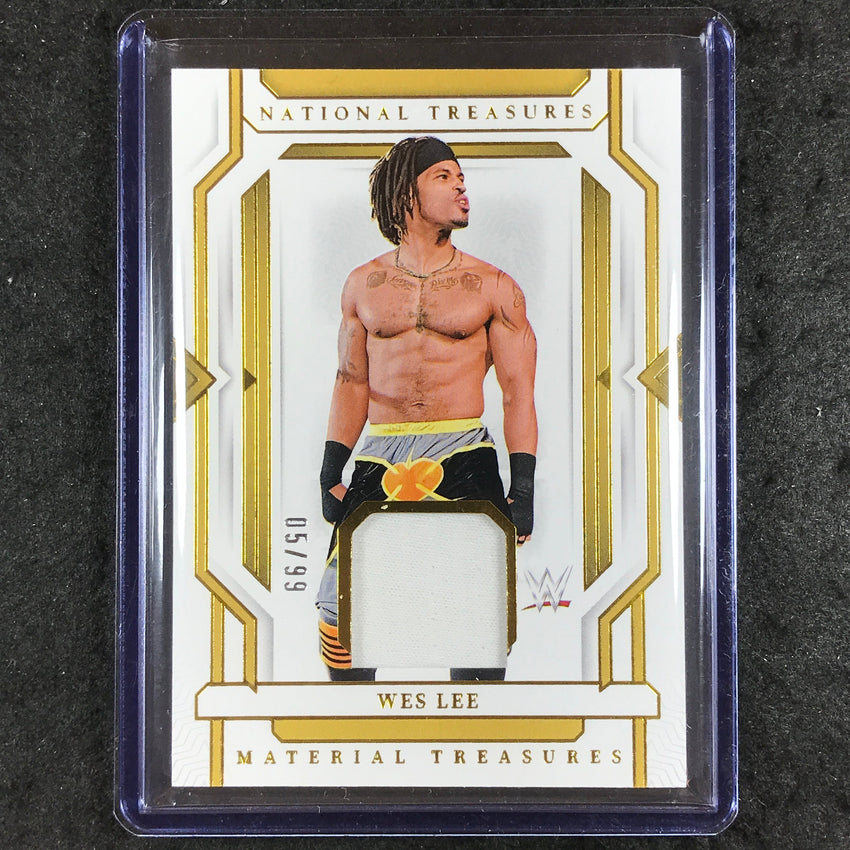 2024 National Treasures WWE WES LEE Material Treasures Relic Gold 5/99