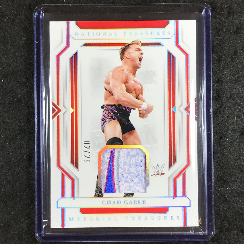 2024 National Treasures WWE CHAD GABLE Material Treasures Relic Holo Silver 2/25