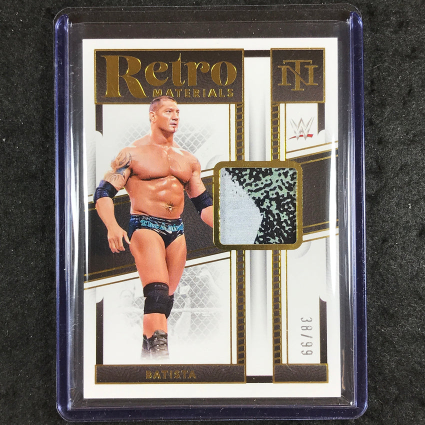 2024 National Treasures WWE BATISTA Retro Materials Relic Gold 38/99