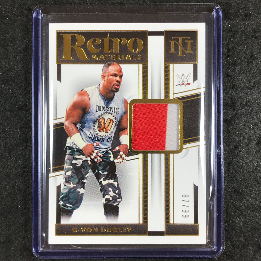 2024 National Treasures WWE D-VON DUDLEY Retro Materials Relic Gold 87/99