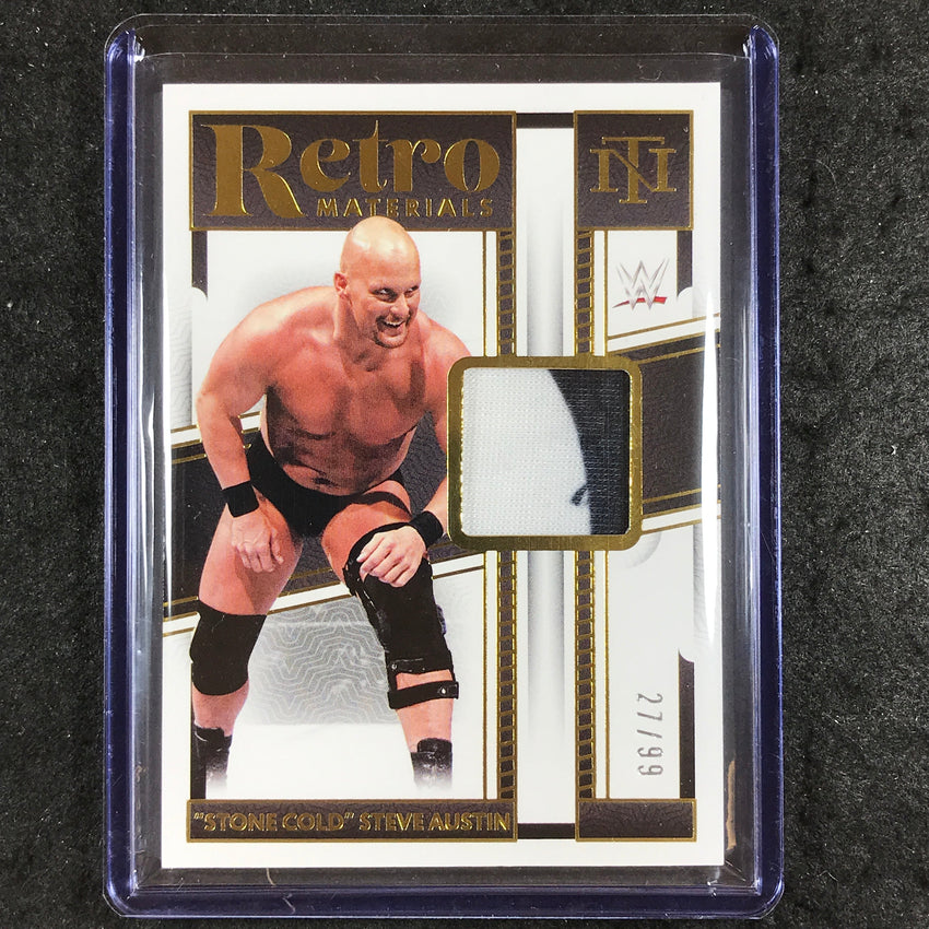 2024 National Treasures WWE "STONE COLD" STEVE AUSTIN Retro Materials Gold 27/99