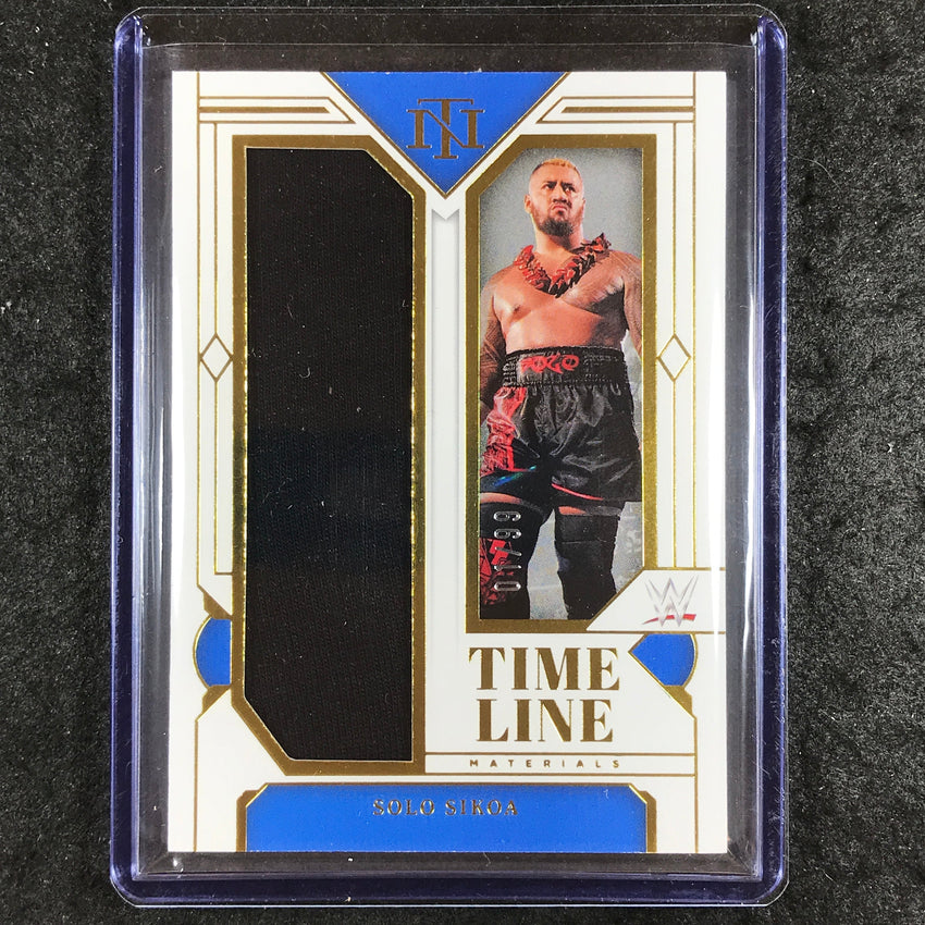 2024 National Treasures WWE SOLO SIKOA Timeline Materials Relic Gold 1/99
