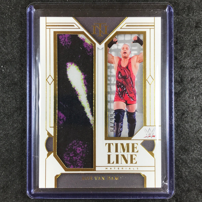 2024 National Treasures WWE ROB VAN DAM Timeline Materials Relic Gold 84/99