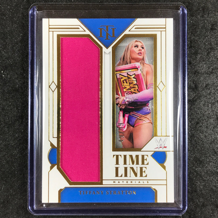 2024 National Treasures WWE TIFFANY STRATTON Timeline Materials Relic Gold 49/99