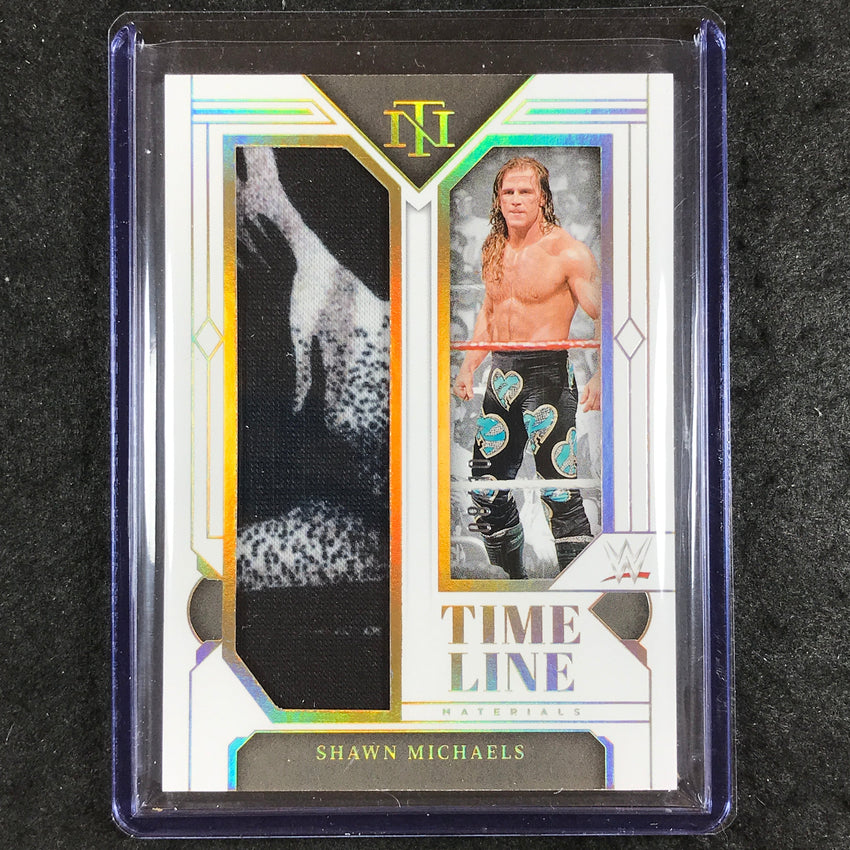 2024 National Treasures WWE SHAWN MICHAELS Timeline Materials Holo Gold 8/10