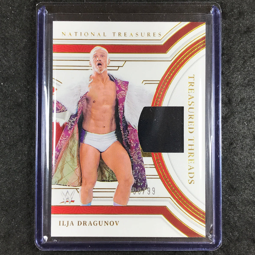 2024 National Treasures WWE ILJA DRAGUNOV Treasured Threads Relic Gold 90/99