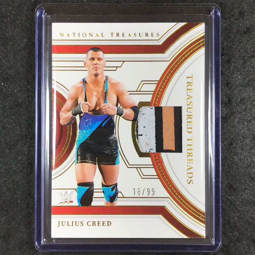 2024 National Treasures WWE JULIUS CREED Treasured Threads Relic Gold 18/99