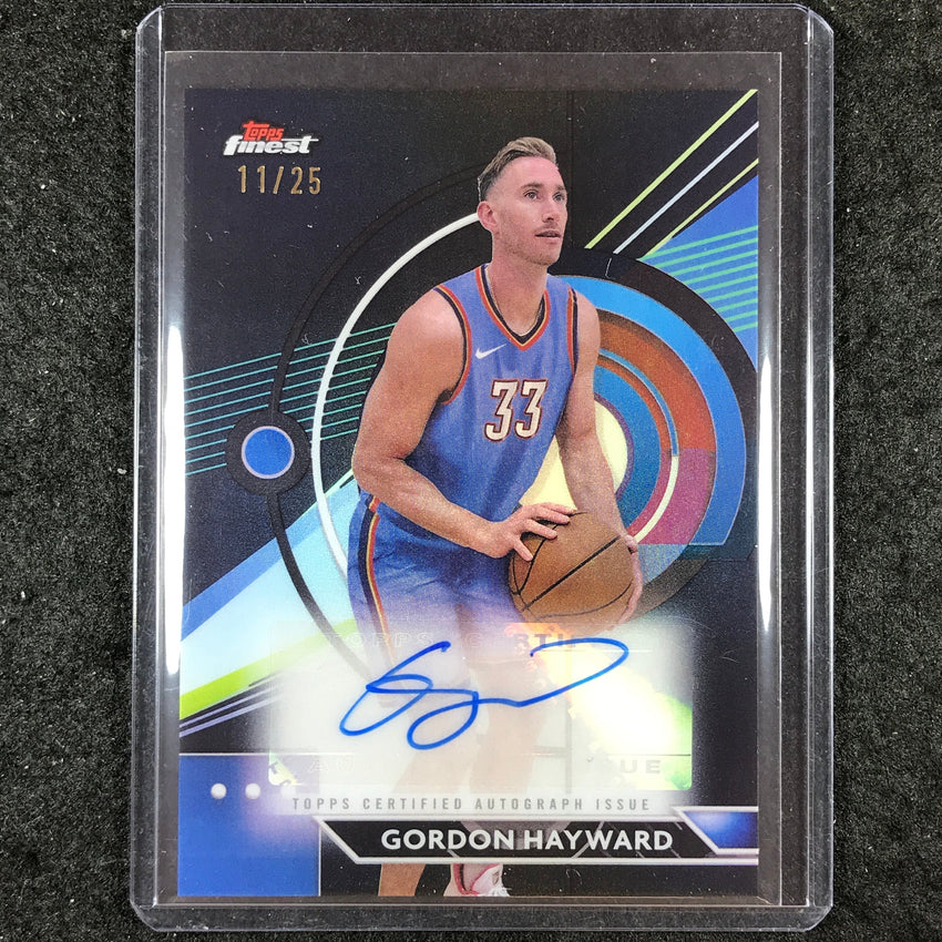 2023-24 Topps Finest GORDON HAYWARD Finest Autographs Black 11/25